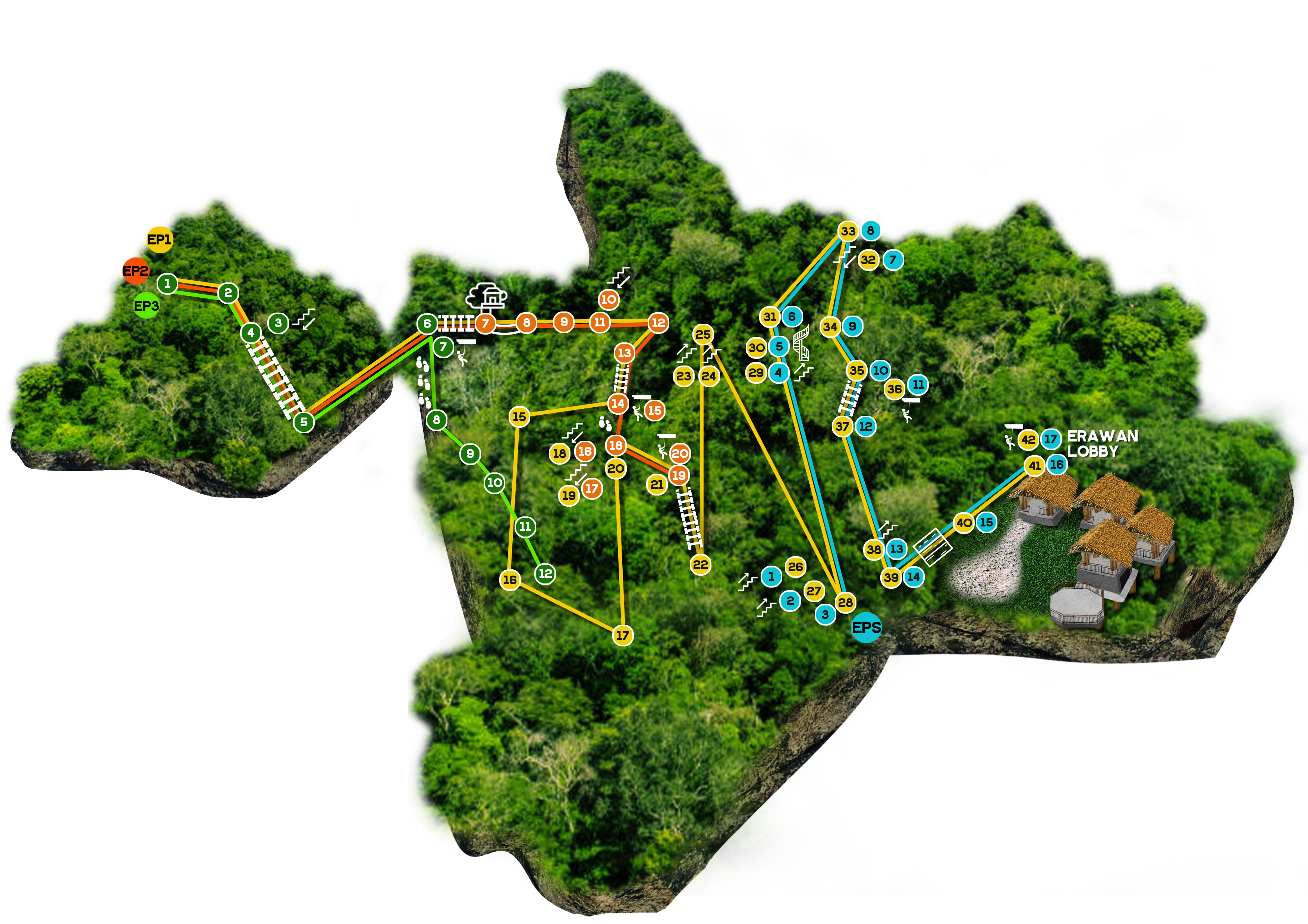 Erawan EP2 Zipline 20 Platforms