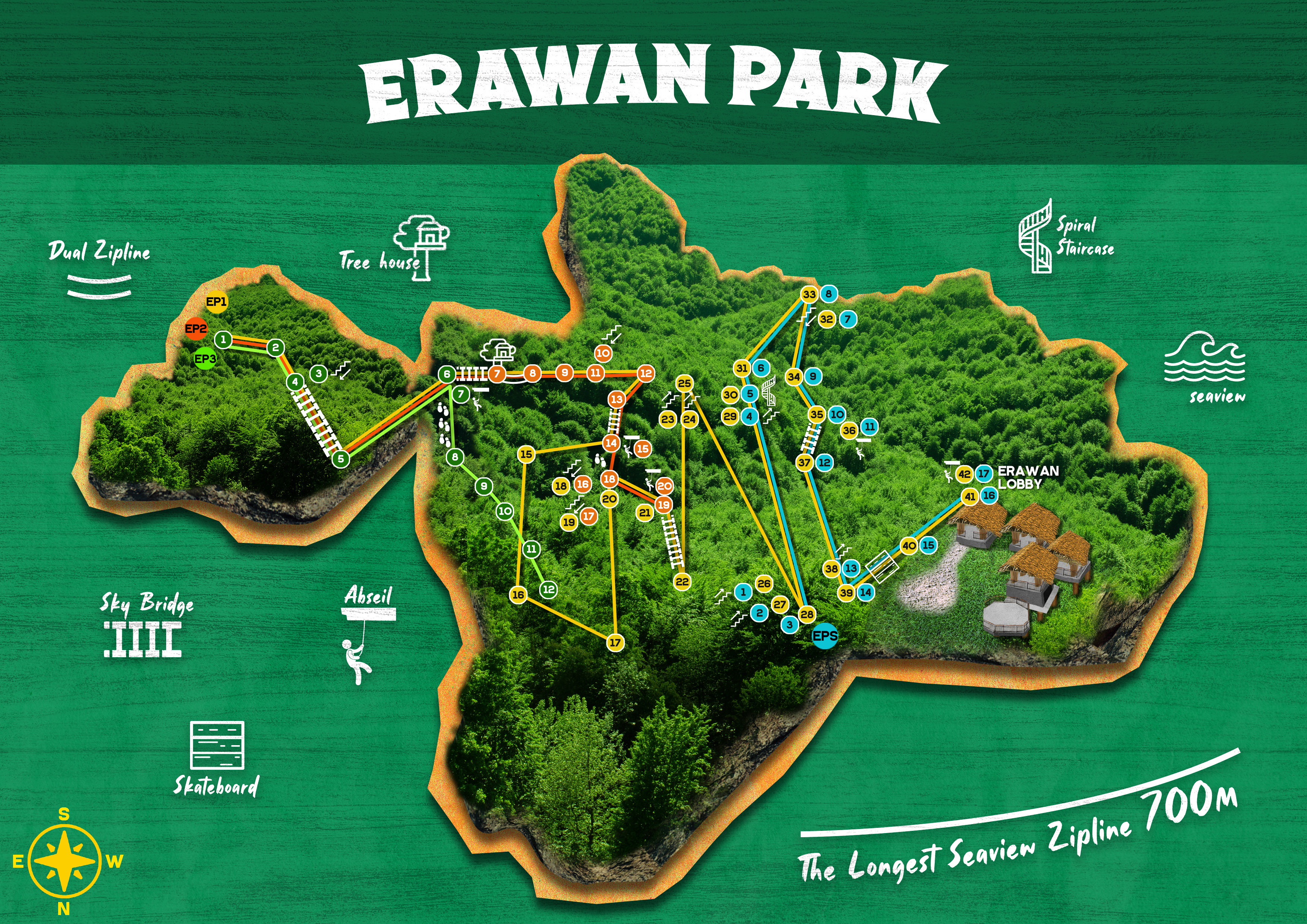 Erawan EP3 Zipline 12 Platforms